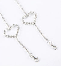 Load image into Gallery viewer, Adjustable heart diamond straps 