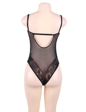 Load image into Gallery viewer, &quot;Bride To Be&quot; Teddy -Black teddy and bodysuit with lace and sheer detail and adjustable straps. Edit alt text